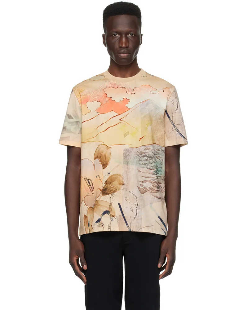 Paul Smith Yellow Printed T-Shirt 60