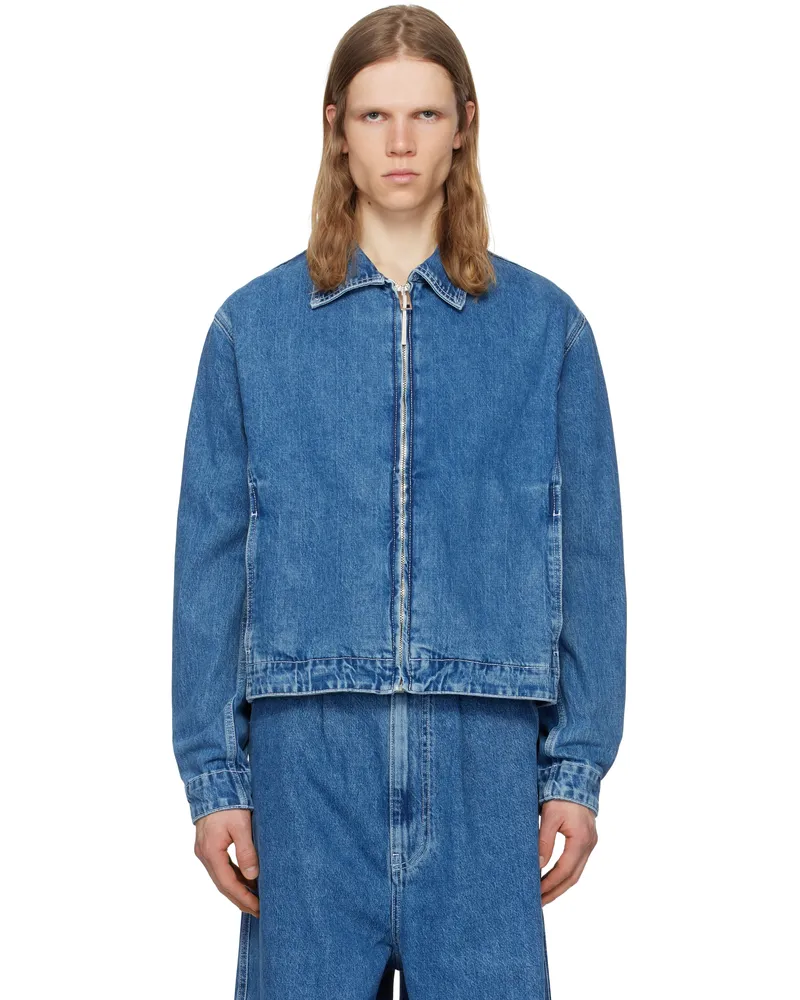 SUNNEI Blue Denim Bomber Jacket 8072