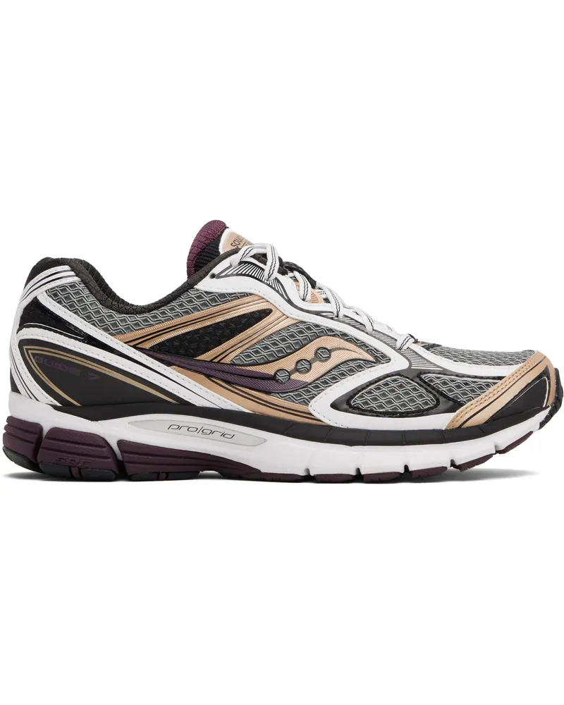 Saucony White & Gray ProGrid Guide 7 Sneakers White