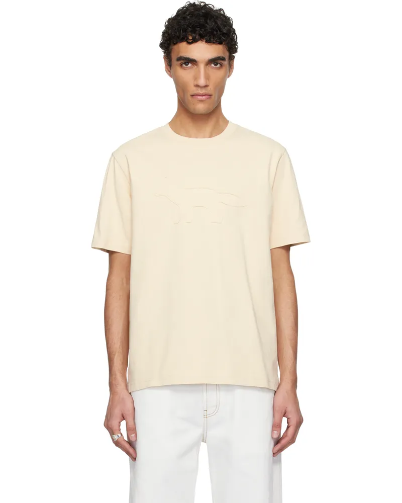 Kitsuné Beige Crafted Profile Fox Comfort T-shirt P205