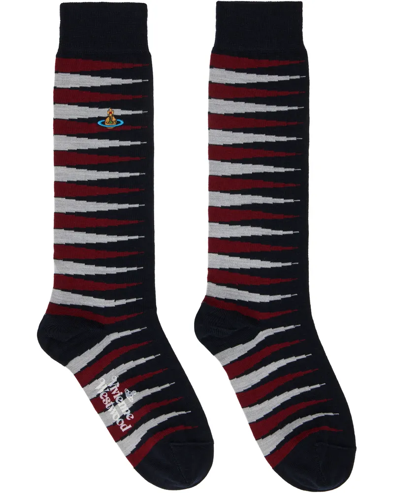 Vivienne Westwood Navy Game Socks Aw24-k410