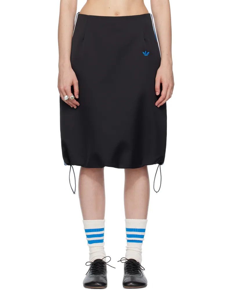 Wales Bonner Black adidas Originals Edition Satin Midi Skirt Black