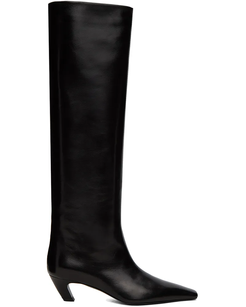 KHAITE Black 'The Davis' Boots 200