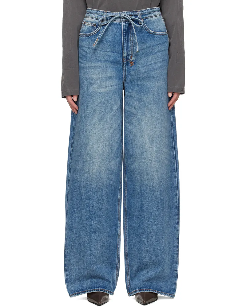 ksubi Blue Baggy Jeans Denim