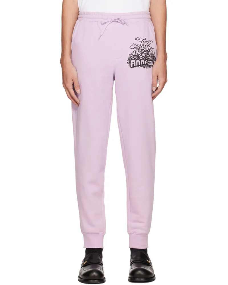 Anna Sui SSENSE Exclusive Purple Mushroom Lounge Pants Lavender