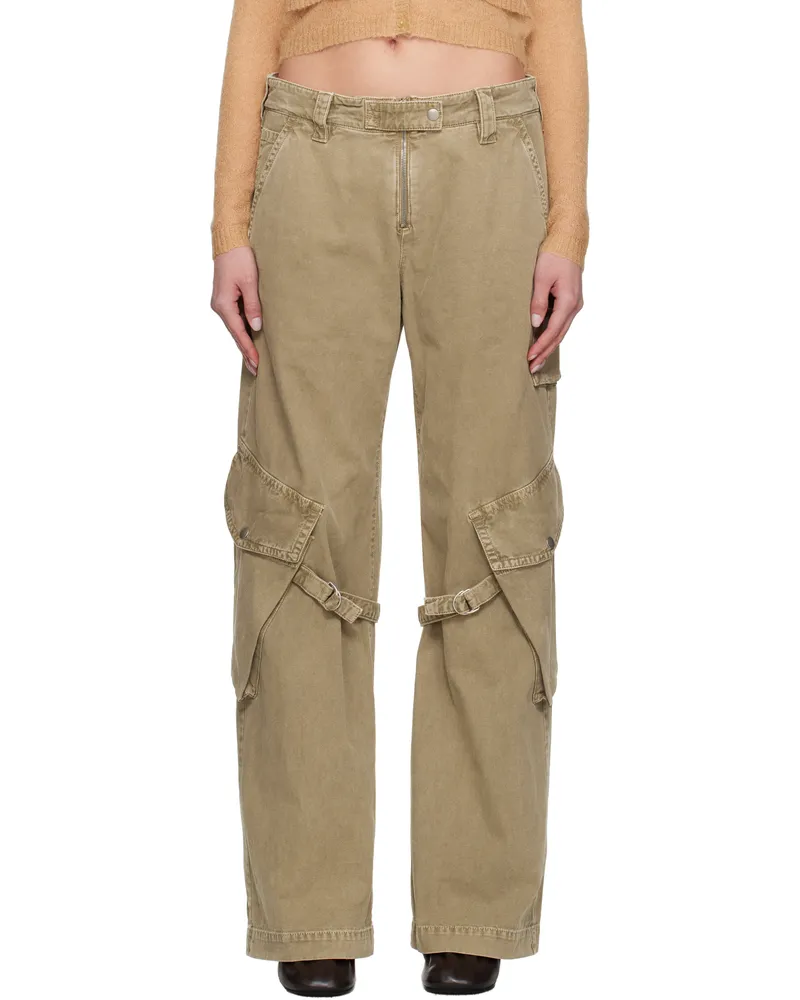 Acne Studios Beige Canvas Cargo Pants Dru