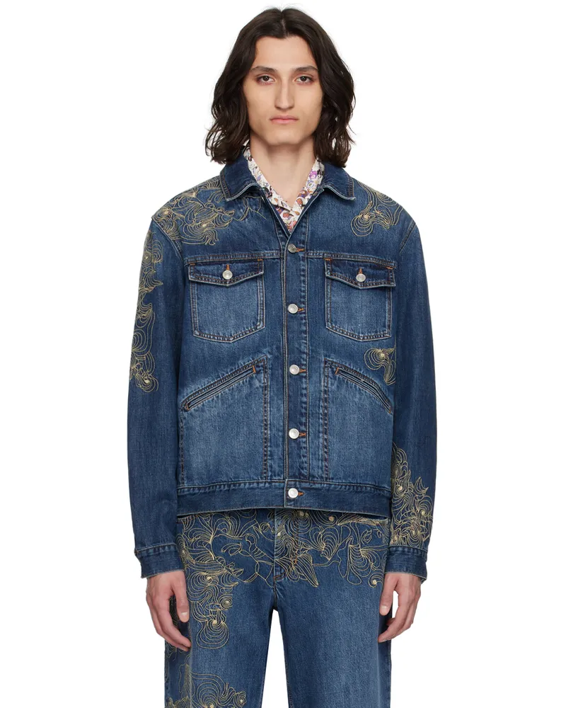 Isabel Marant Navy Jango Denim Jacket 30bu