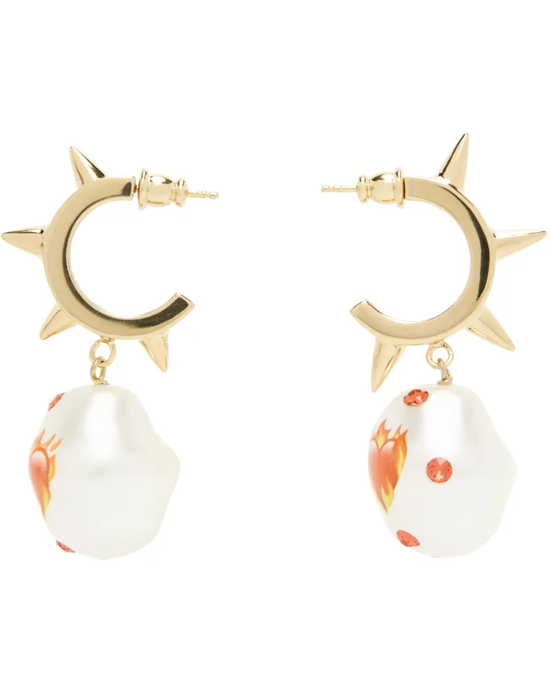 SafSafu Gold Jelly On Fire Earrings Gold