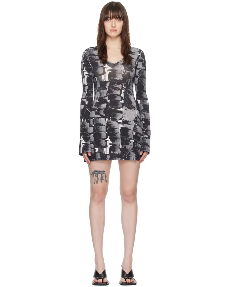 Louisa Ballou Multicolor Printed Minidress 0091