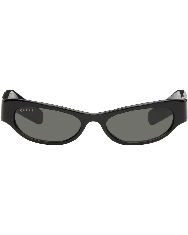 Gucci Black Cat-Eye Sunglasses Black-black-grey