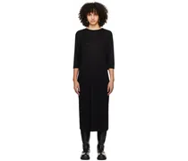 Black Crewneck Maxi Dress