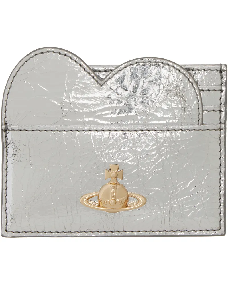 Vivienne Westwood Silver Heart Card Holder Q401