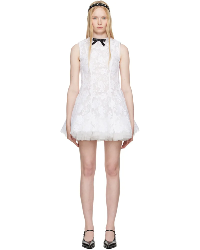 SHUSHU/TONG White Puffy Sleeveless Minidress Wh100