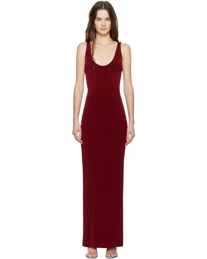 Mirror Palais Burgundy Yasmeen Supermodel Maxi Dress Sangre