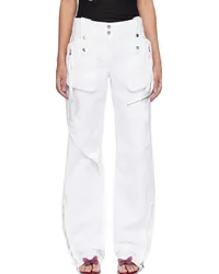 Blumarine SSENSE Exclusive White Denim Cargo Pants Dottico