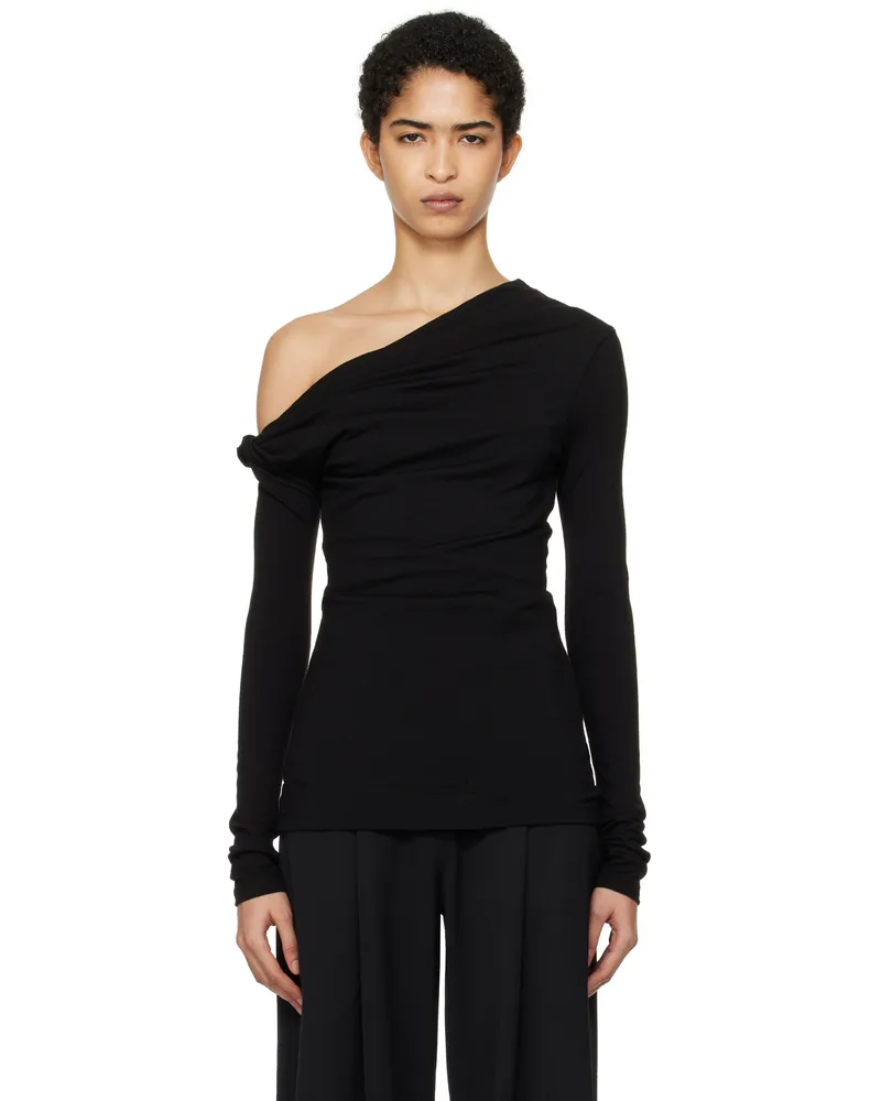 Paris Georgia SSENSE Exclusive Black Elemental Manahou T-Shirt Black