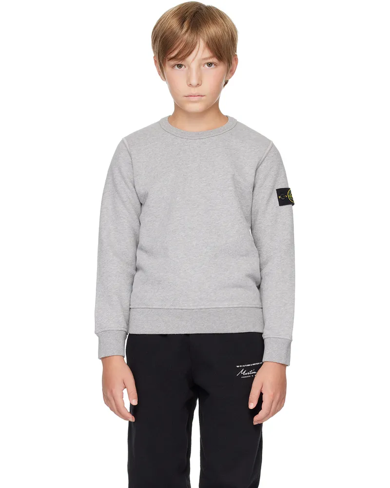 Stone Island Kids Gray Crewneck Sweatshirt V0m64