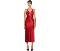 Red Neola Midi Dress