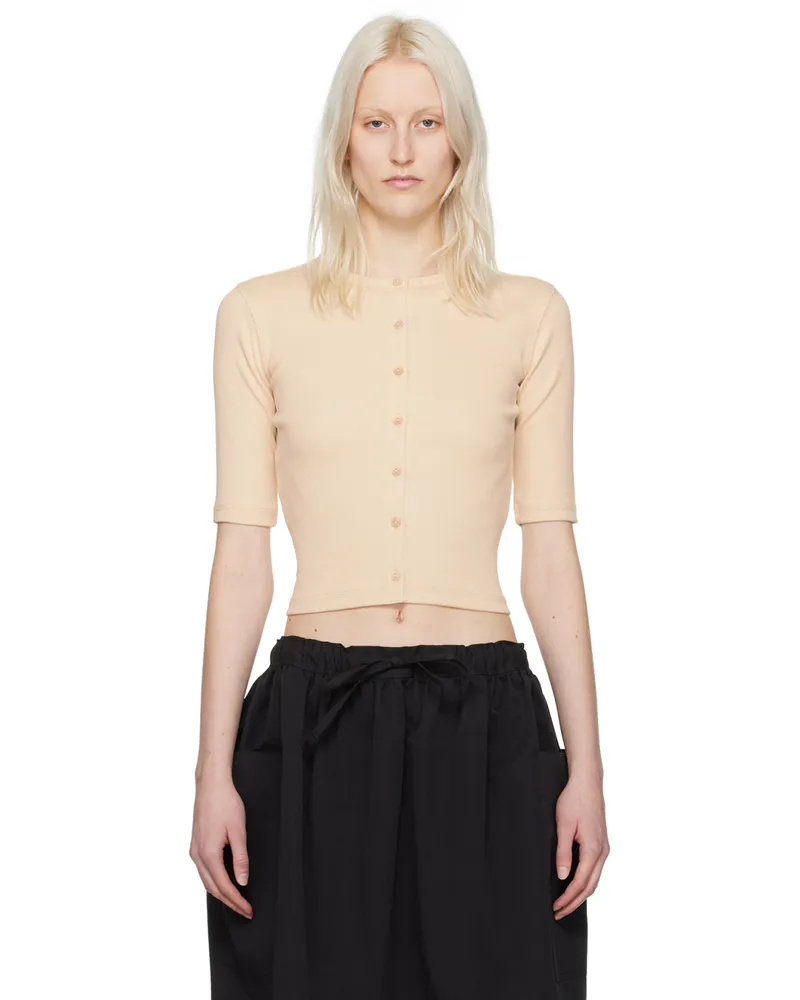 Nothing Written Beige Paico Cardigan Lemon