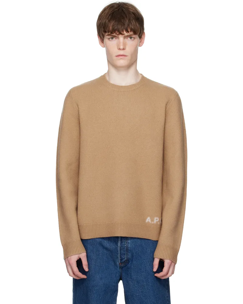 A.P.C. Tan Edward Sweater Cab