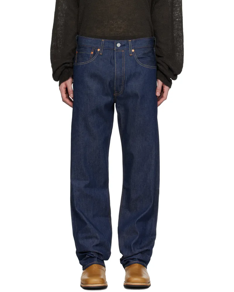 Levi's Navy 501 Original Fit Jeans Button