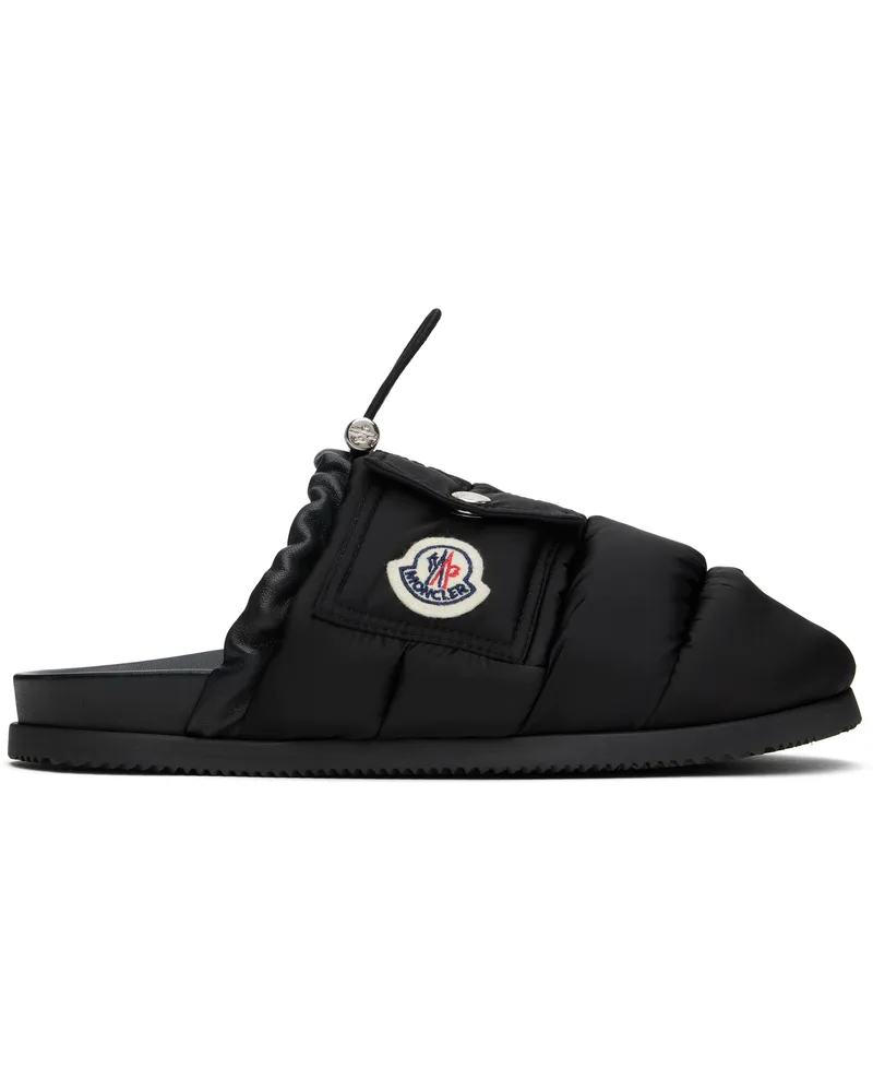 Moncler Black 'Mon Pocket' Slippers 999