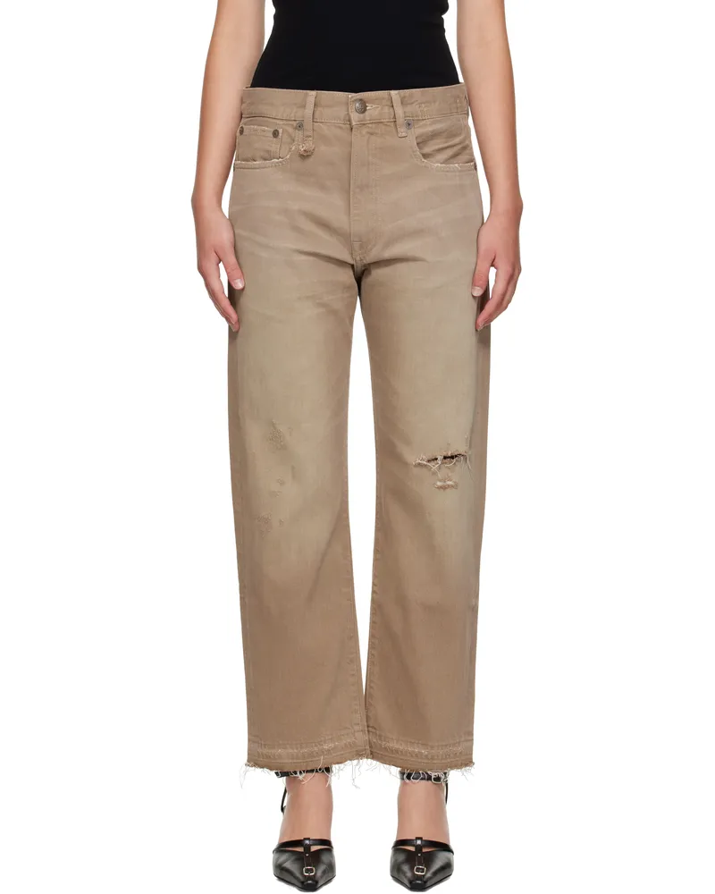 R13 Tan Boyfriend Jeans Sawdust