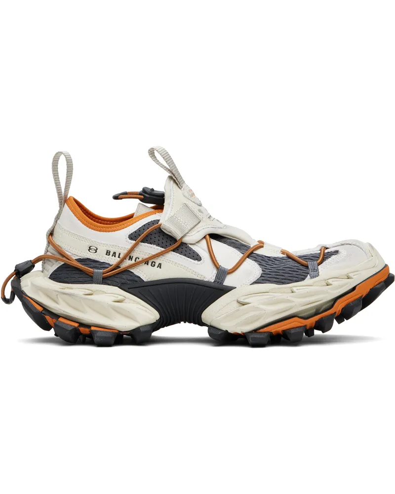 Balenciaga Beige & Orange Hike Sneakers 2070