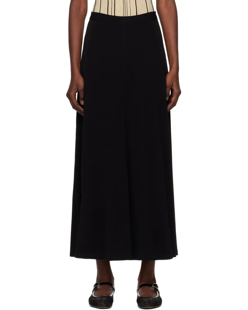 Totême Black Fluid Maxi Skirt 001