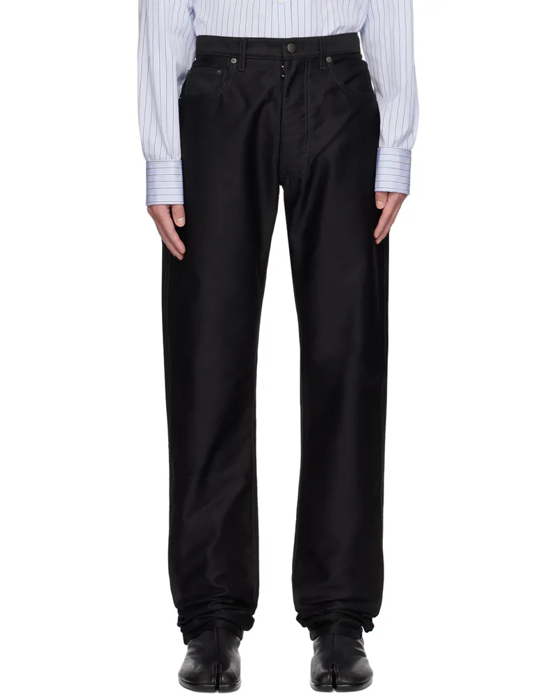 Maison Margiela Black Turn-Up Jeans 900