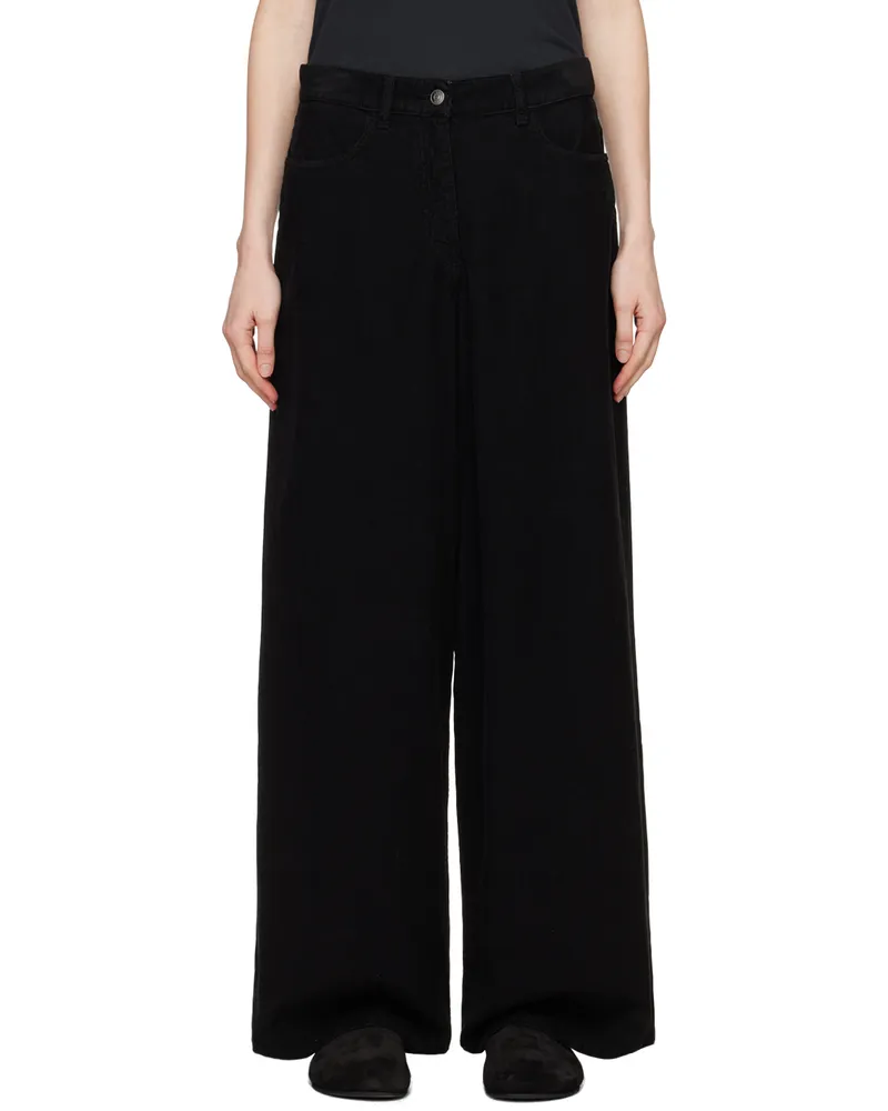 The Row Black Chan Trousers Black