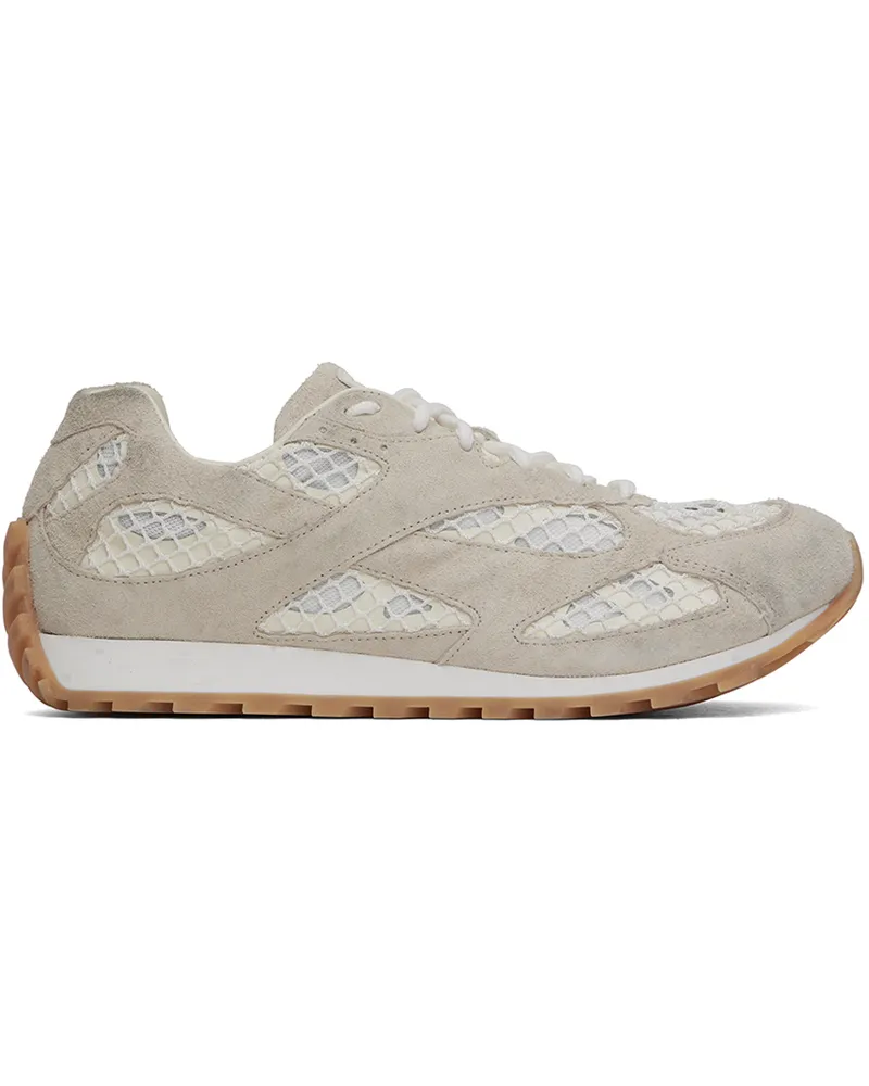 Bottega Veneta White & Gray Orbit Sneakers 9031