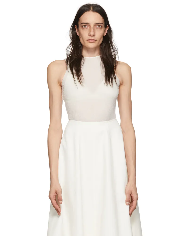 GIA STUDIOS White Polyester Bodysuit White