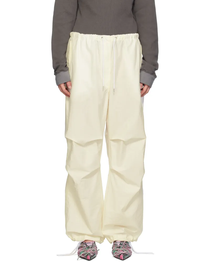 Acne Studios Off-White Drawstring Trousers 100