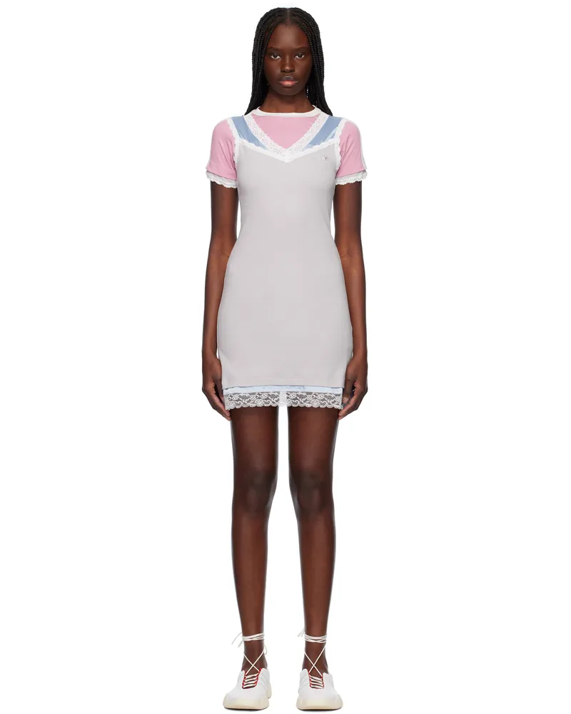 AMBUSH Gray Layered Minidress 15