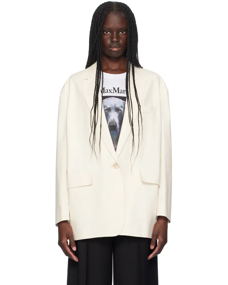 Max Mara Off-White Monica Blazer 005