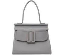 Gray Karl Soft Top Handle Bag