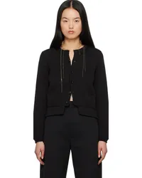 Christophe Lemaire Black Cropped Cardigan Bkblack