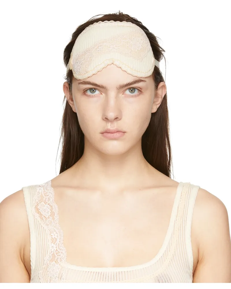 VAILLANT SSENSE Exclusive Beige Lace Capsule Sleep Mask Winter