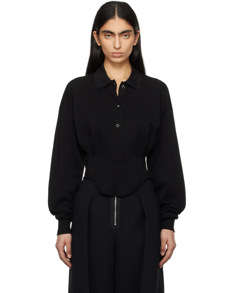 Thierry Mugler Black Corseted Polo 1999