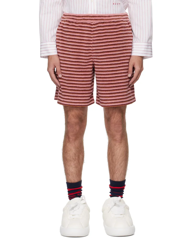 Marni Pink Striped Shorts Stc13