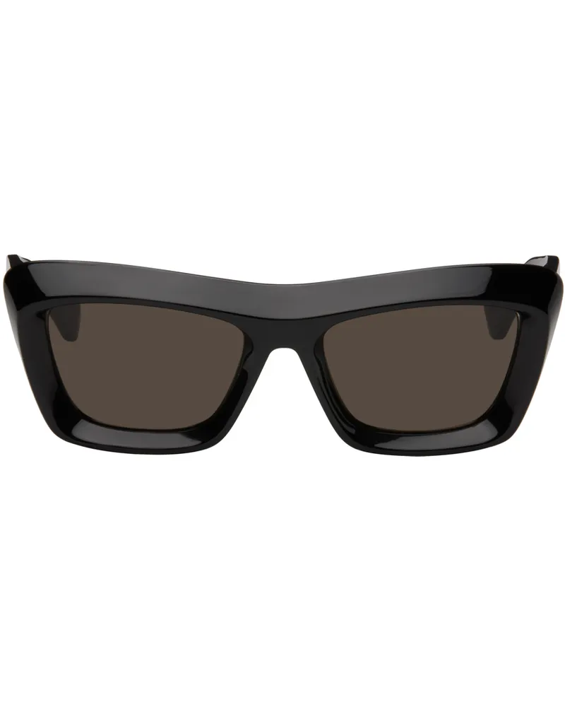 Bottega Veneta Black Cat-Eye Sunglasses Black-black-brown