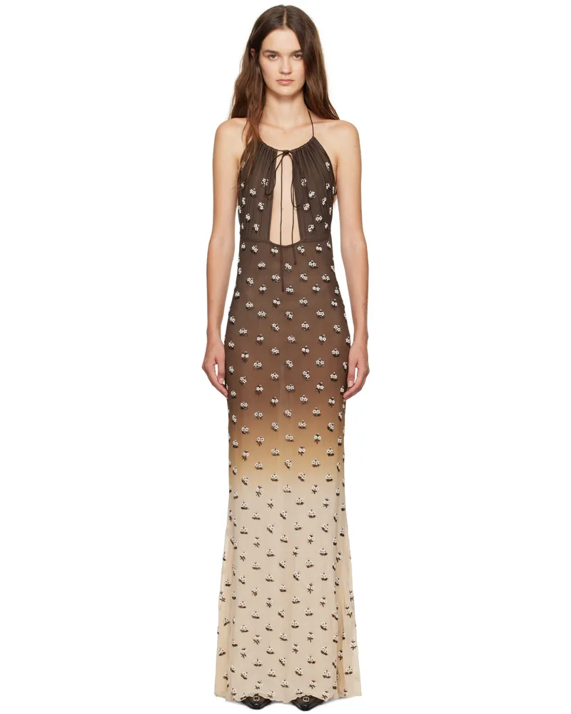 Charlotte Knowles Brown Adele Maxi Dress Gradient