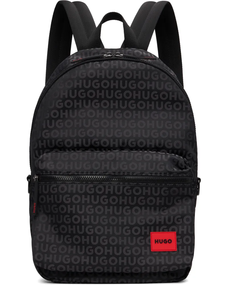 HUGO BOSS Black Logo Patch Backpack 006-black