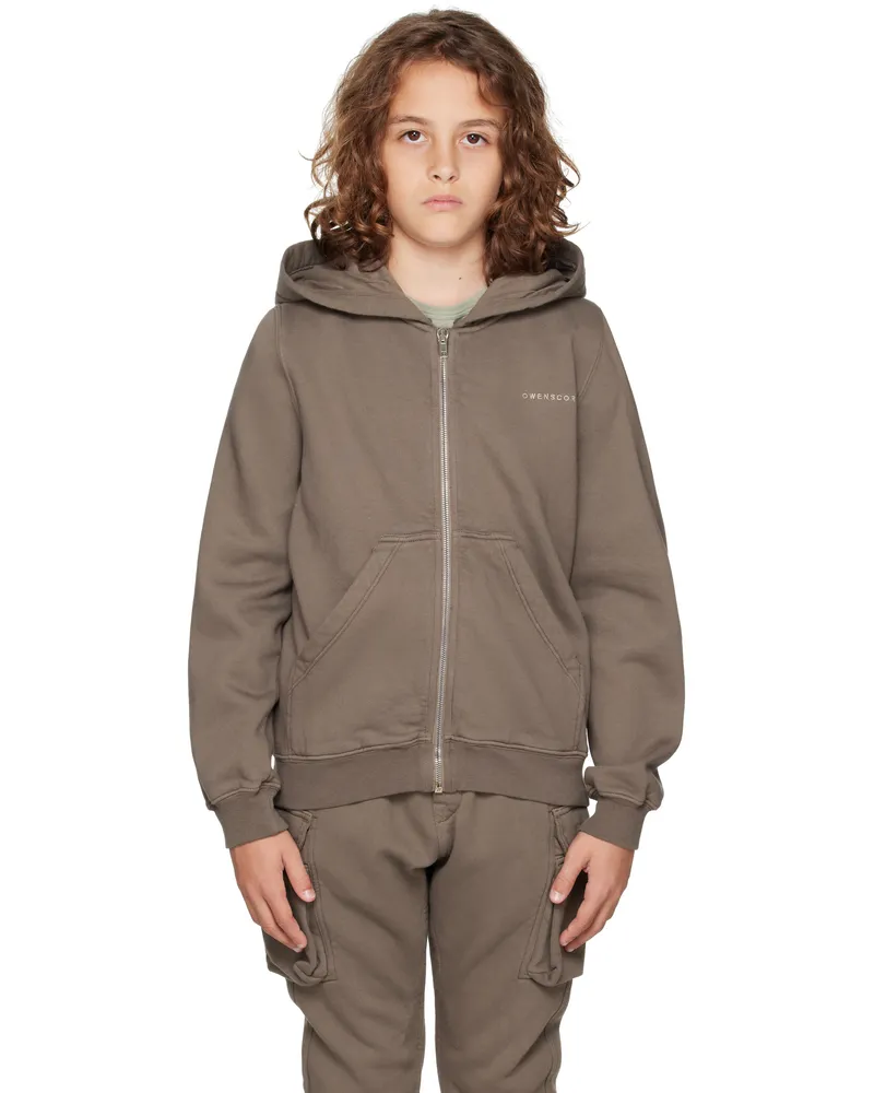 Rick Owens Kids Gray Hollywood Jason's Hoodie 3408