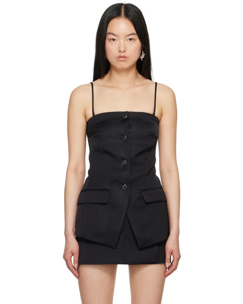 Nanushka Black Alessa Vest Black