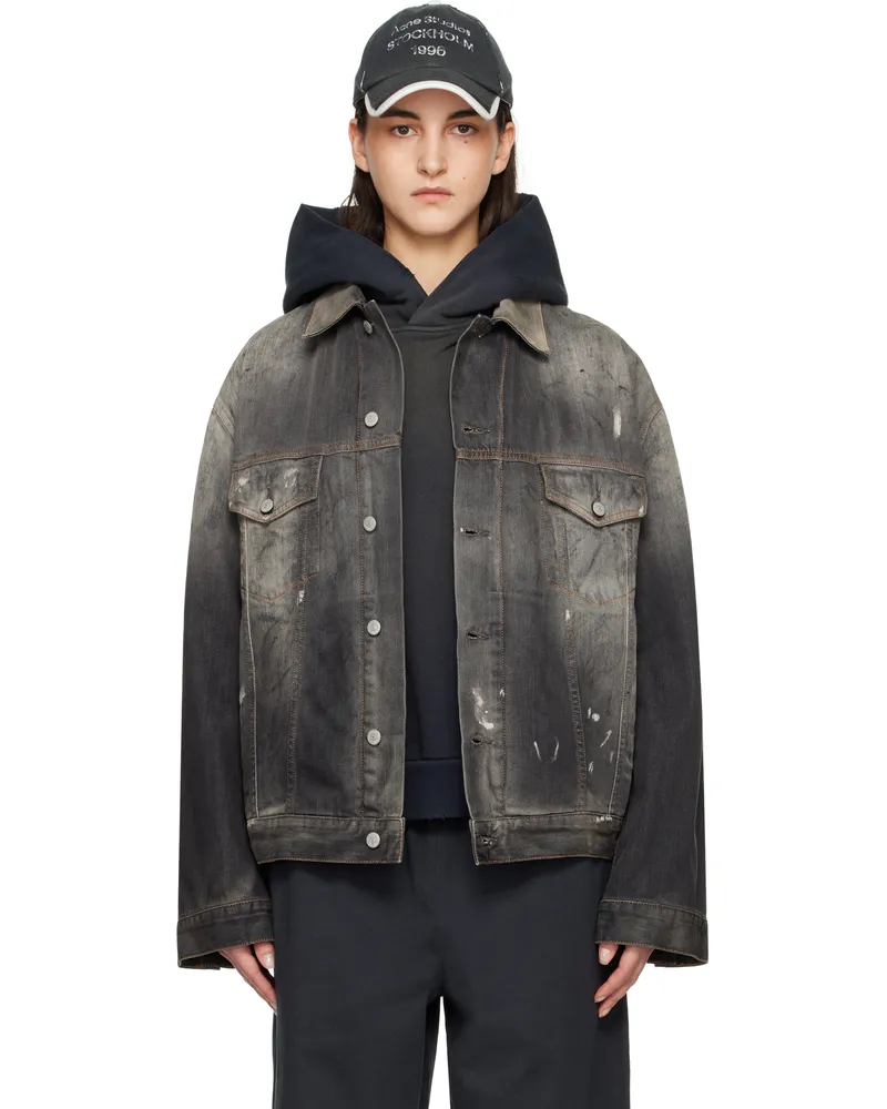 Acne Studios Black Oversized Fit Denim Jacket 900