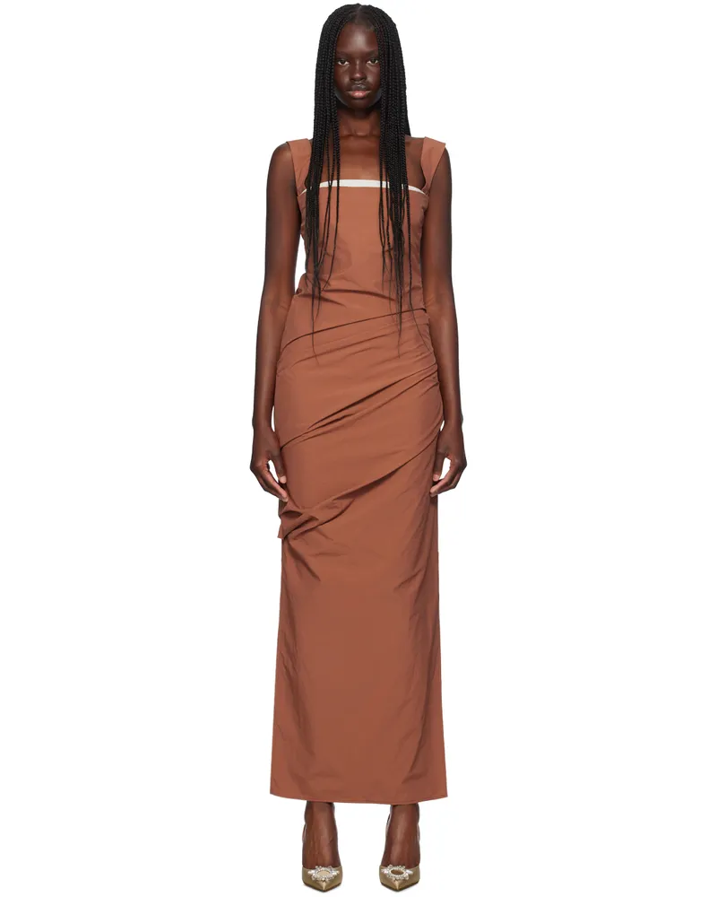 Paris Georgia Orange Raf Maxi Dress Spice