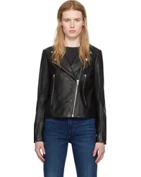 Rag & Bone Black Mack Leather Jacket Blk