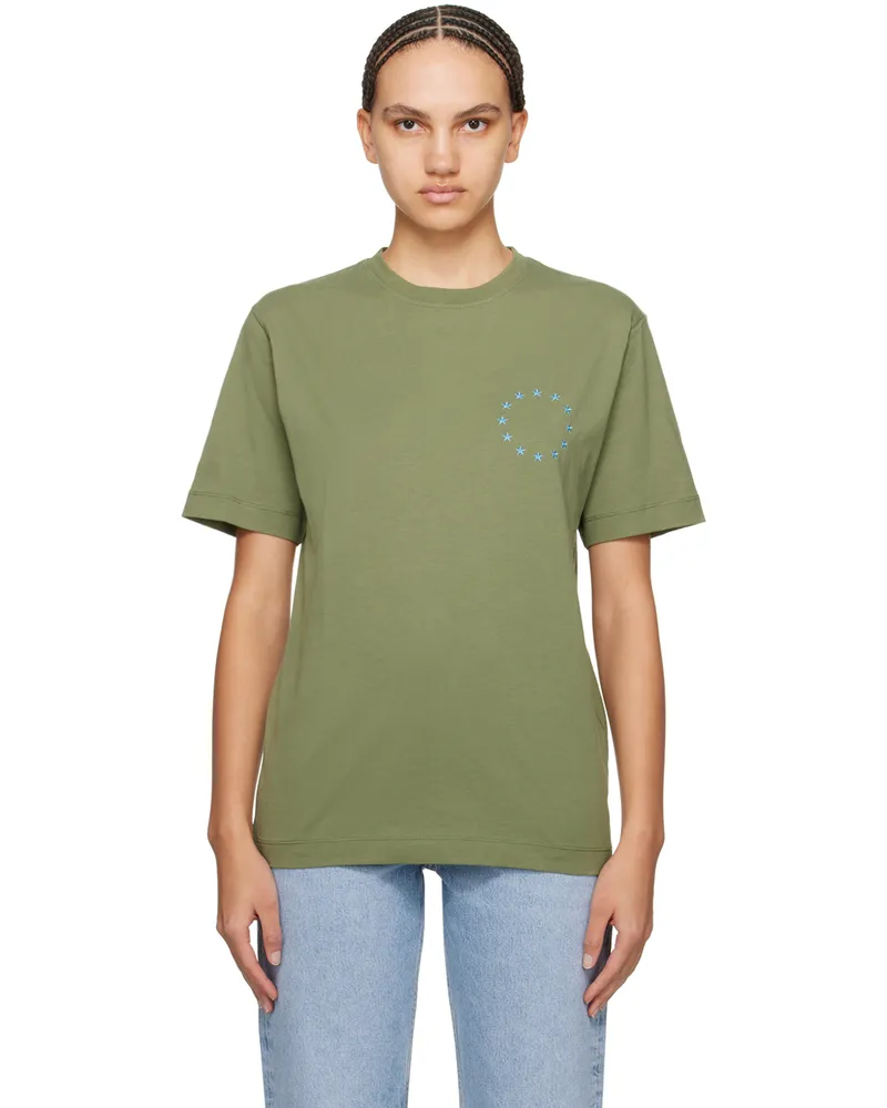 Études Studio Khaki Wonder Europa Back T-Shirt Olive